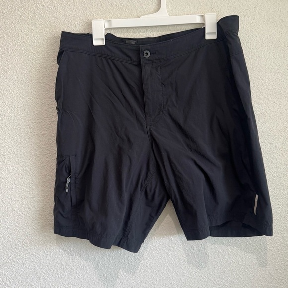 REI Co-op Large Mens Cycles Cycling Double Bike Shorts Black Padded Pocket - Picture 1 of 10